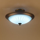 LED美式吸顶灯  简欧田园玻璃灯具卧室阳台过道玄关艺术吸顶灯802