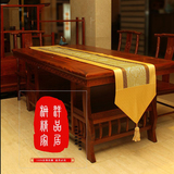 中式桌布桌旗高档布艺奢-皇家富贵系列双回纹边富贵花桌旗