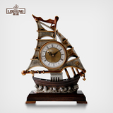 丽盛中式古典一帆风顺造型台钟创意艺术座钟个性座钟时钟983