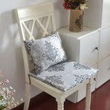 欧式华丽银灰色花加厚椅垫 海绵垫 椅子坐垫椅背套办公椅垫可订做