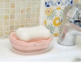 日本进口带盖香皂盒 可沥水肥皂盒 带盖皂盒卫浴皂托卫浴肥皂盒