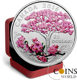 [预售]加拿大2016年春之祭樱花盛放精制彩银币