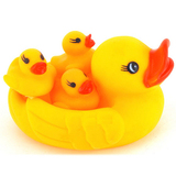 会叫的小鸭子婴儿戏水宝宝洗澡玩具儿童玩水上捏叫叫鸭小黄玩具