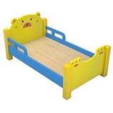 木质儿童床幼儿床防摔护栏木质小床卡通防火板烤漆床幼儿园专用