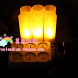 充电led电子蜡烛灯 电子蜡烛灯 led蜡烛 配磨砂塑料杯子 带充电器