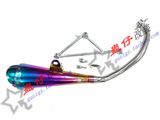 摩托车改装踏板车GY6福喜巧格雅马哈排气管分体插管式RX口不锈钢