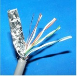 安普洪业超五类单屏蔽网线0.5芯纯铜地线四对双绞屏蔽线300米