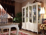 客厅家具后现代新古典欧式美式实木橡木红木金箔银箔雕花四门酒柜