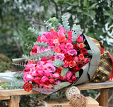 211999上海花店鲜花同城速递 99朵进口品种求婚 生日高档玫瑰花束