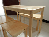 特价实木餐桌松木多功能餐桌椅组合松木桌椅组合长方形桌椅小户型