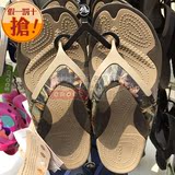 香港正品代购crocs卡洛驰树木印花户外沙滩人字拖男女鞋203472