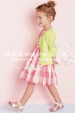 【现货】英国代购Next  女童纯棉粉色格子无袖连衣裙  975485