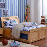 喜梦宝儿童床 男孩女孩青少年单人床1.2米实木高箱床多功能松木床