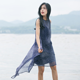安妮陈原创设计银河 2016夏季新款修身文艺范时尚性感女款连衣裙