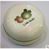 拉比专柜正品专卖 LKJGA028婴童旋转式粉盒 爽身粉盒带粉扑