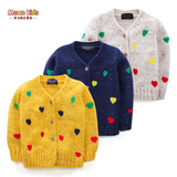 儿童毛衣女童 秋冬季新款外套2-3-4-5岁男女童加厚针织开衫童装