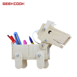 Geekcook/极客库 小狗收藏盒经典DIY木质拼装台灯趣味创意礼物