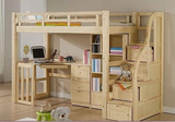 实木床松木组合床书桌衣柜组合床床特价床高架床组合床