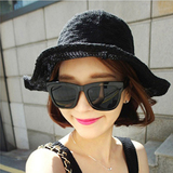 夏季新款韩国明星同款休闲光身折叠户外渔夫帽盆帽遮阳帽女潮帽子