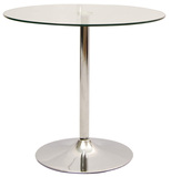 【尺寸可定制】直径0.8m圆形钢化玻璃桌☆可做会客桌/洽谈桌