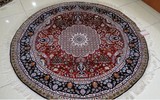 贵族奢华别墅用圆形地毯 钢琴房圆形地毯 高档手工真丝地毯