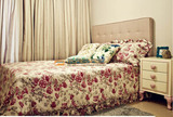 新古典后现代床 欧式布艺床 简约现代软包床1.5米1.8米床可定制