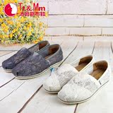 Tt&Mm/汤姆斯女鞋蕾丝镂空帆布鞋夏季透气舒适单鞋玛丽布鞋631102
