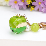 韩国创意礼品可爱水晶苹果汽车钥匙扣女包挂件钥匙链水钻韩版饰品