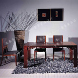 现代中式仿古餐厅家具 明清中式餐桌 实木餐台椅 长餐桌 古典桌椅