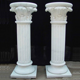 汉白玉罗马柱 别墅客厅雕刻 欧式中式石头柱子 定做大理石雕塑