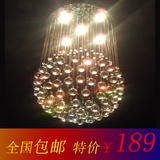 圆球水晶灯水晶吊线灯吊灯餐厅灯卧室水晶灯LED灯客厅灯水晶吊灯