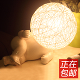 贝欧家居 可调光白玉陶瓷台灯客厅卧室床头灯创意大头灯 灯具灯饰