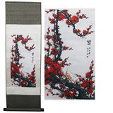 包邮广东中国丝绸画条幅卷轴挂画外事礼品出国礼物地区特色工艺品