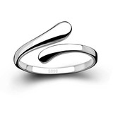 新款 999纯银戒指 开口戒指 简单时尚个性 老银匠手工戒指女