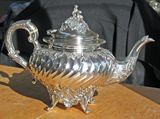西洋古董收藏品银器1901年英国苏格兰格纯银茶壶(售出）