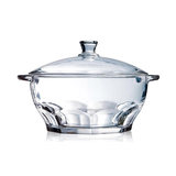 弓箭乐美雅 透明钢化玻璃碗 微波炉碗 带盖碗 汤碗 水果沙律餐具
