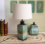 美式陶瓷台灯复古装饰灯欧式台灯卧室床头灯客厅书房创意简约宜家
