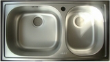 弗兰卡水槽APX620D（左大右小）不锈钢(拉丝光表面)含全套下水