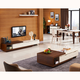 客厅家具组合套装可伸缩储物茶几电视柜烤漆简约现代茶桌北欧风格
