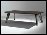 烤漆会议桌简约现代胡桃木色会议桌定制会议桌定制书桌实木风格