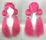 卡诺 紫红色辫子 玫红发包 动漫cosplay人物假发 货到付款