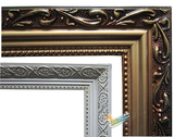 数字油画外框 欧式画框 烫金实木相框16寸 写真素描画框 30*40cm