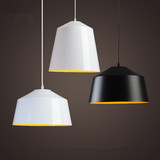 现代简约北欧宜家铝材吊灯单头吧台餐厅书房卧室创意LED锅盖灯罩