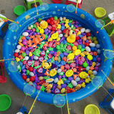 儿童钓鱼玩具池套装小孩充气水池戏水钓鱼池家用宝宝磁性钓鱼玩具