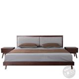 北欧宜家家具橡木实木床日式1.8米双人床软靠背1.5米卧室婚床定制