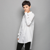 新款韩版潮BF风大码女装宽松长袖白衬衫睡衣中长款打底衬衣防晒衣