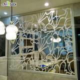 亚克力水晶立体镜面墙贴客厅背景墙餐厅墙面装饰品花纹拼镜子创意