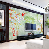 大型壁画3D玉雕彩雕墙纸 家和富贵客厅电视背景墙布壁纸