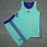 阿迪达斯篮球服套装男 夏季比赛训练队服团购背心球衣DIY定制印号