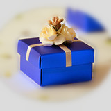 喜糖盒子新款韩式高档创意宝蓝深蓝色结婚礼盒 欧式纸盒成品